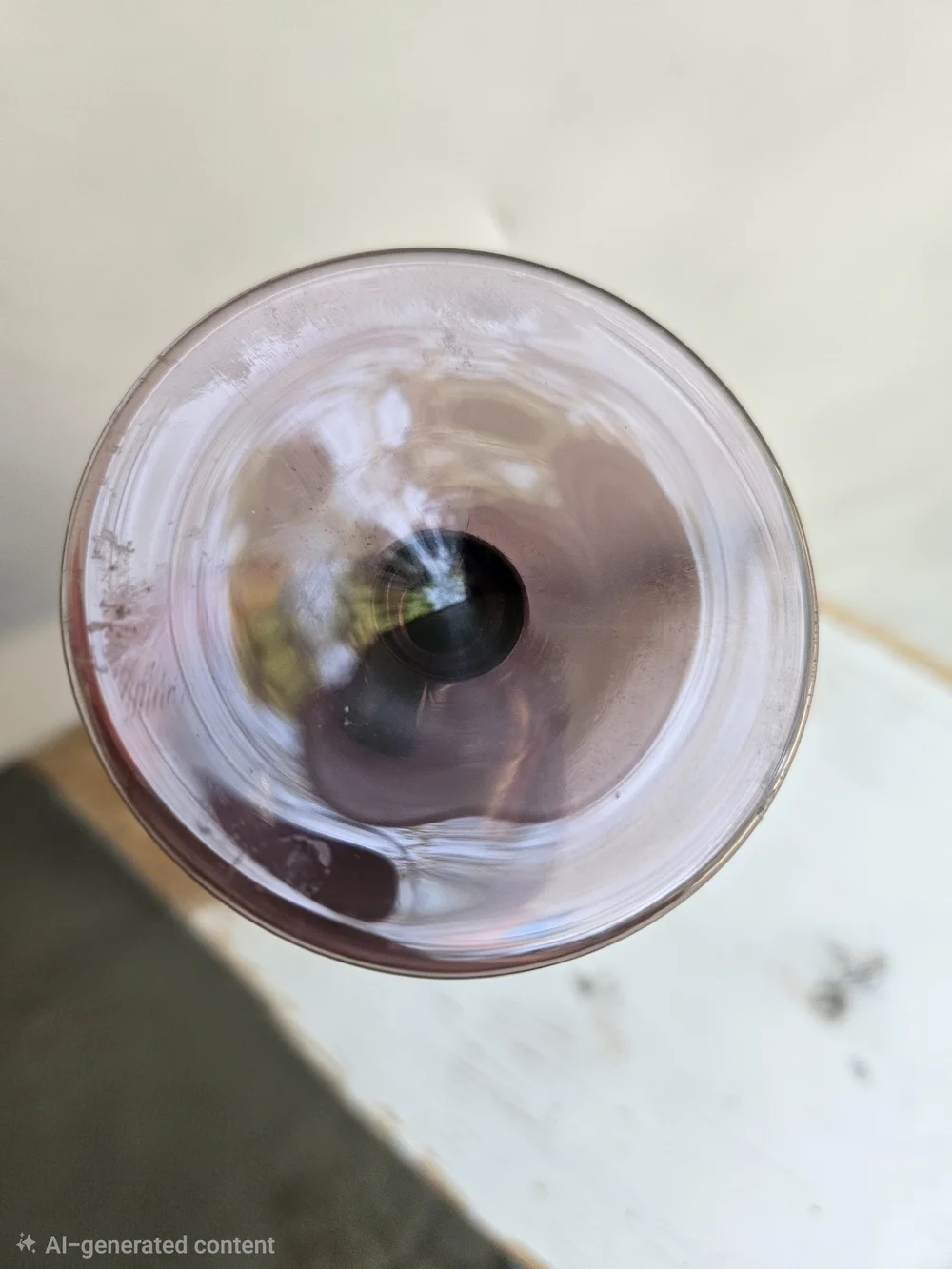 Source Unknown Amethyst-Tinted Stemmed Wine Glass